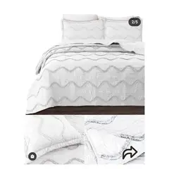 GENERICO - CUBRECAMAS VERANO 2.0 PLAZAS BLANCO TELA QUILT , ELLIS GREYS BOUTIQUE