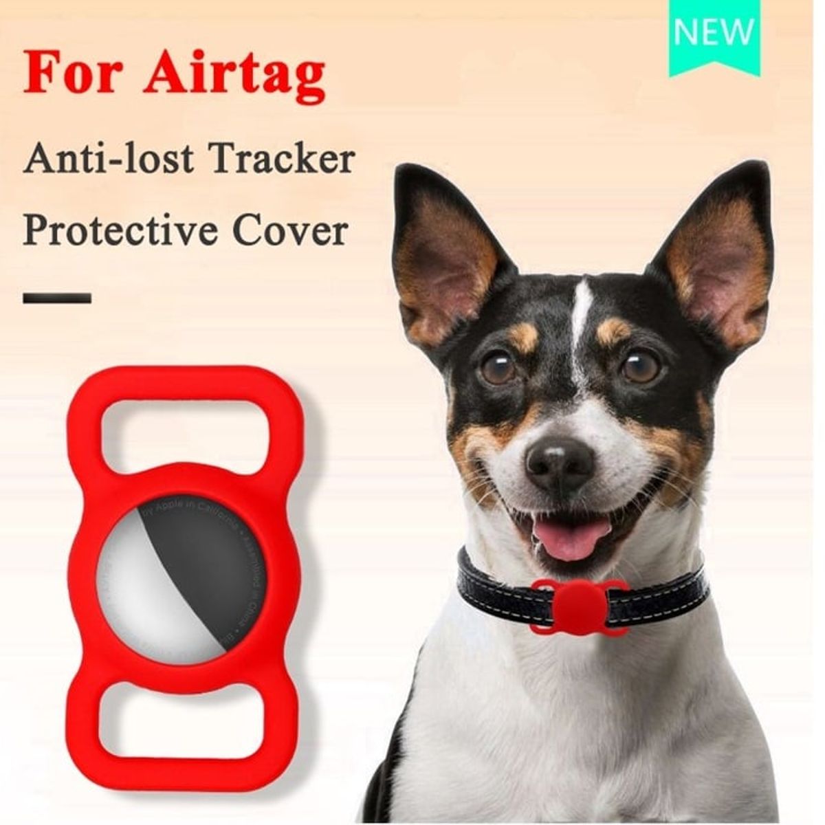 GENERICO - Funda Para Collar Mascotas Airtag De Apple Perro Gato Negro