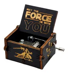GENERICO - STAR WARS Caja Musical de madera con manivela