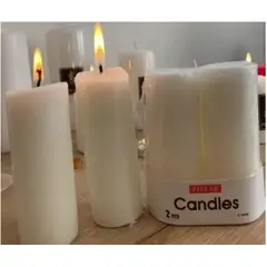 GENERICO - PACK VELONES BLANCOS DECORACION HOGAR CIRIOS 10x4 cm