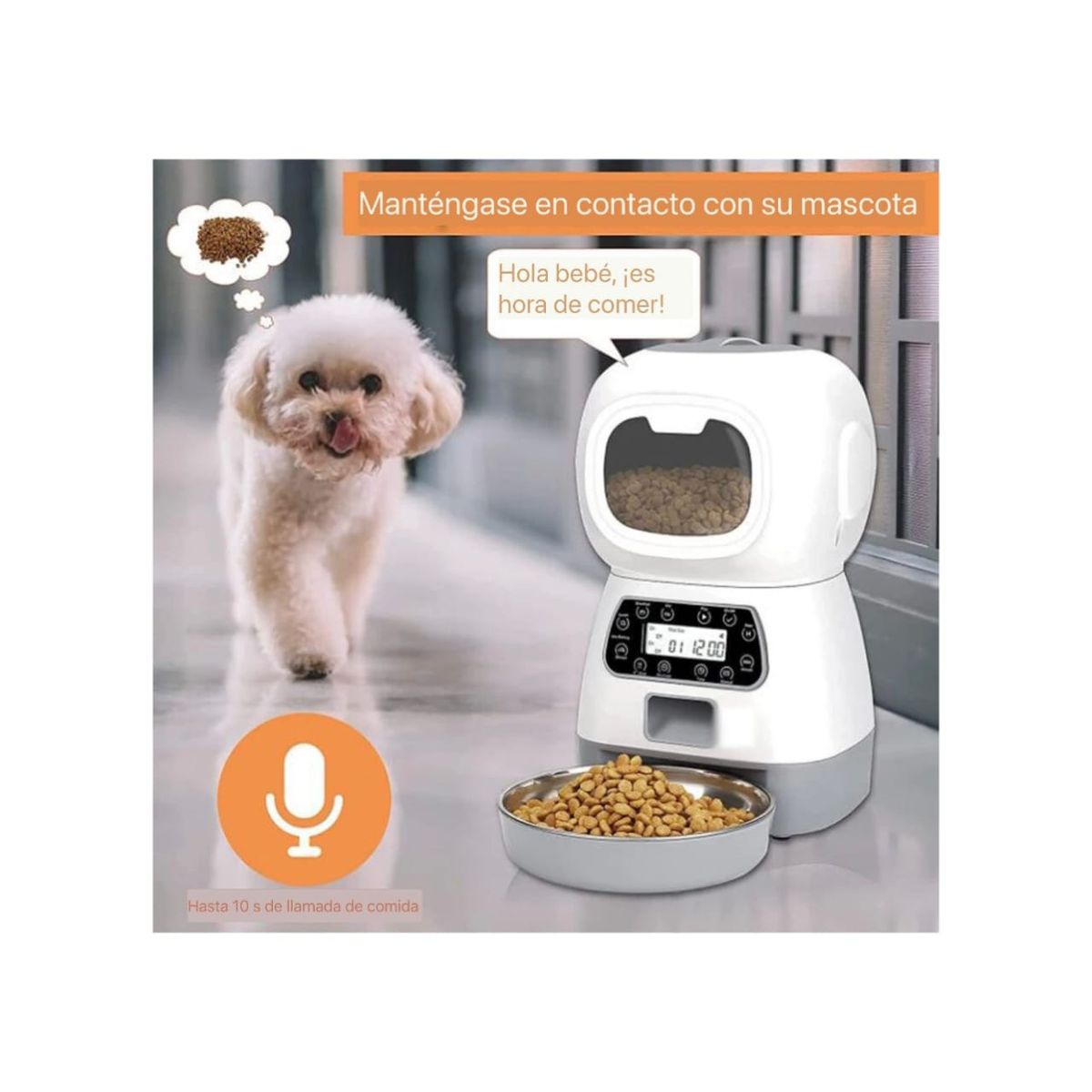 GENERICO - Dispensador Automático Para Mascotas Comida Con Tiempo