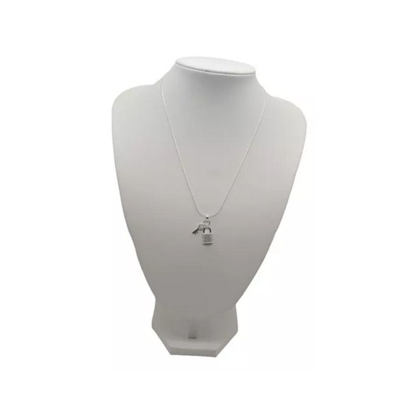 GENERICO - Cadena Mujer Con Colgante Candado Plata 925 - Collar