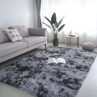 ALFOMBRA PELUDITA GRIS JASPEADA SUAVE ANTIDESLIZANTE 150 x150 CM