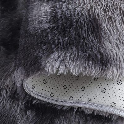 Imagen 2 del producto ALFOMBRA PELUDITA GRIS JASPEADA SUAVE ANTIDESLIZANTE 150 x150 CM