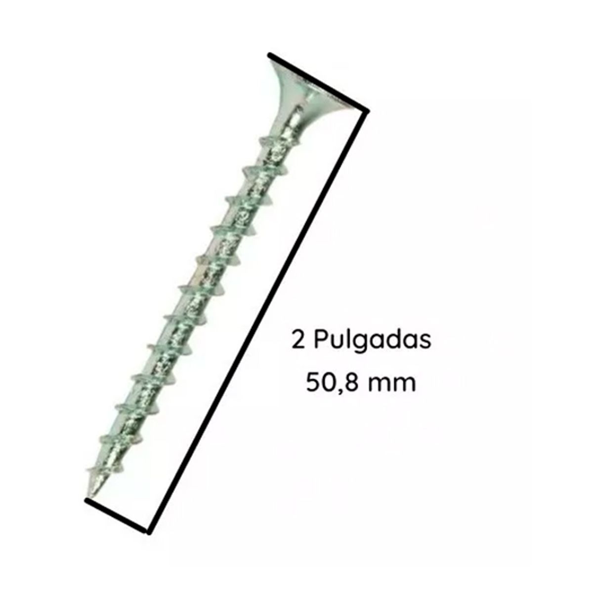 GENERICO - Tornillo Vulcanita Crs Zincado 6 X 2 - Bolsa 1000 Unidades