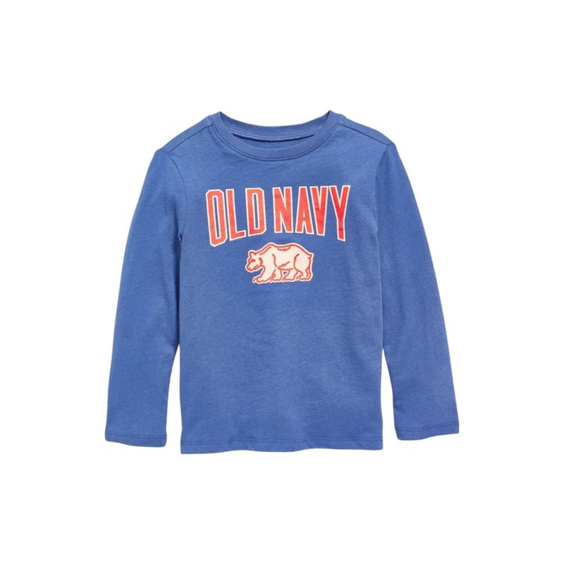 OLD NAVY - Polera Manga Larga Con Diseño Azul OLD NAVY