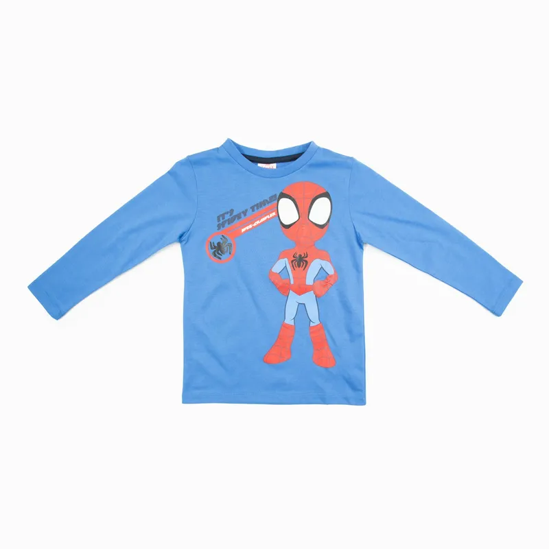 MARVEL - Polera Manga Larga Niño Spiderman Spidey Azul Marvel
