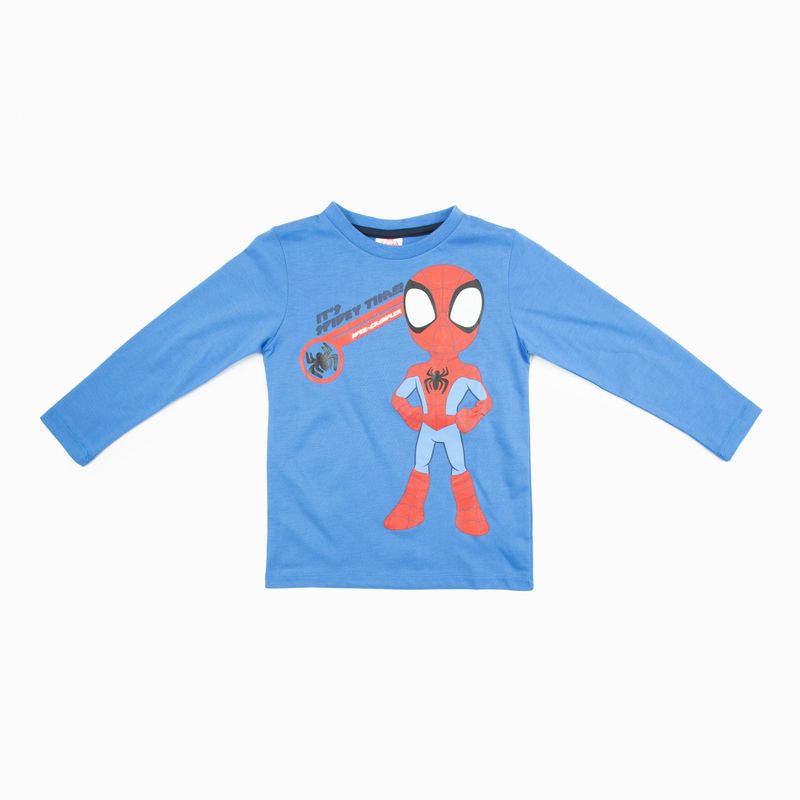MARVEL - Polera Manga Larga Niño Spiderman Spidey Azul Marvel