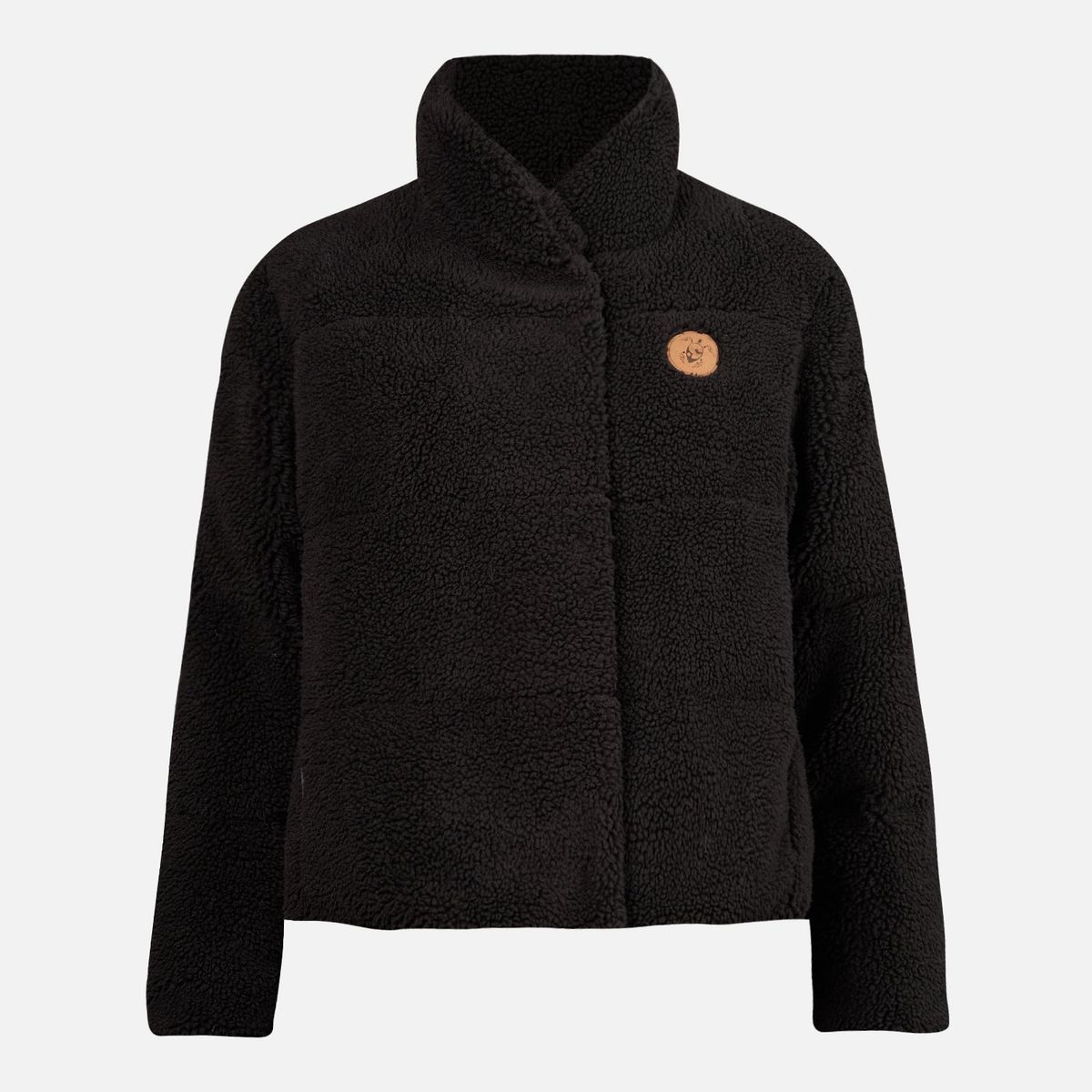 HAKA HONU - Chaqueta Mujer Aterciopelada Negro Haka Honu