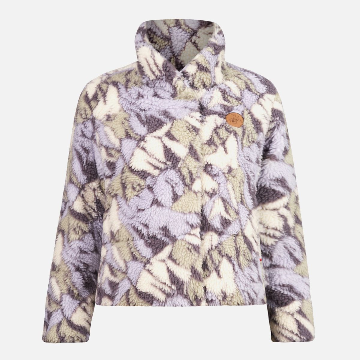 HAKA HONU - Chaqueta Mujer Aterciopelada Print Lila Haka Honu