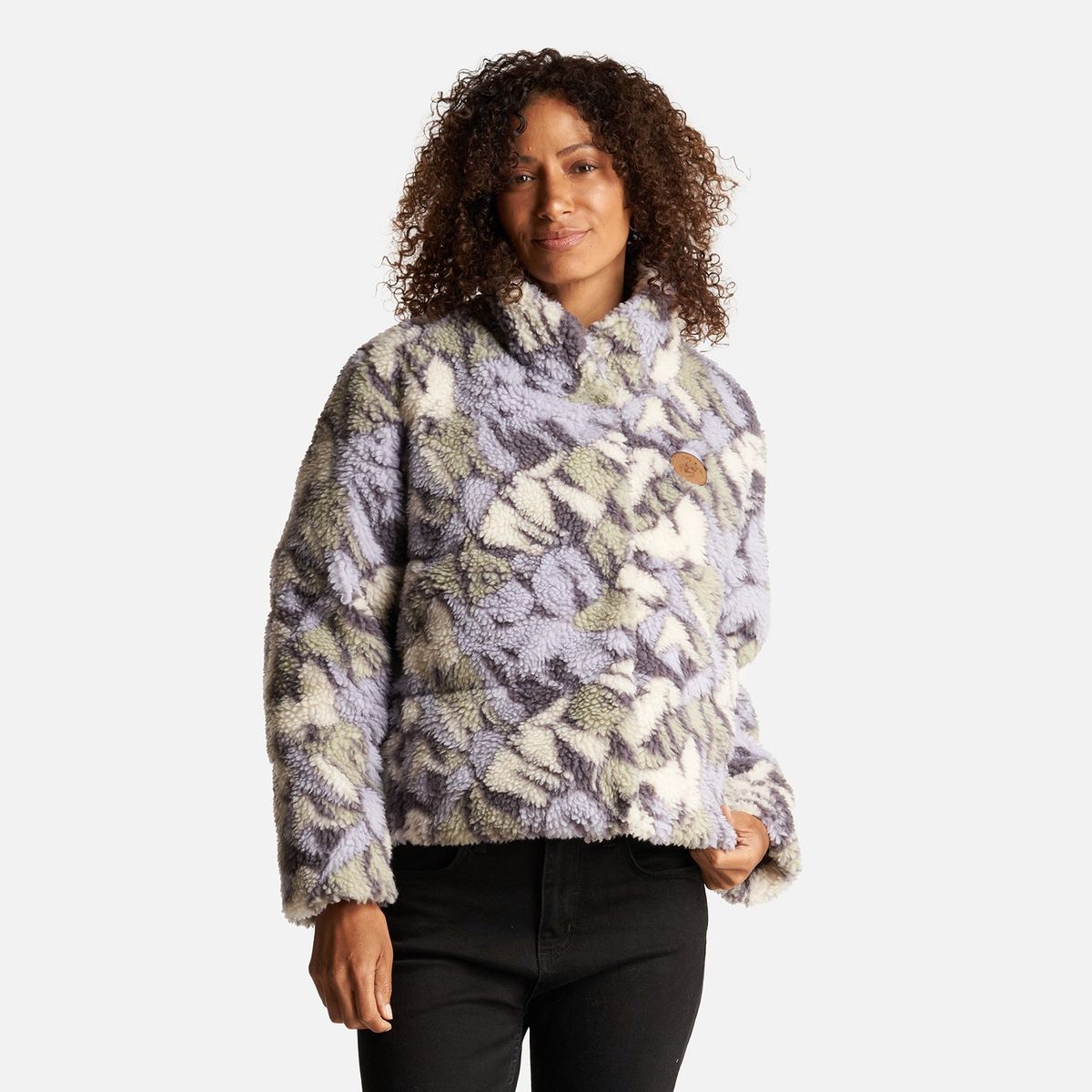 HAKA HONU - Chaqueta Mujer Aterciopelada Print Lila Haka Honu