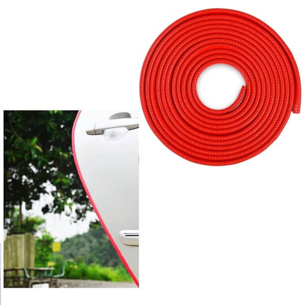 GENERICO - Molduras Samurái Protección puerta de autos Universal tipo U