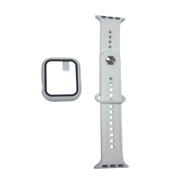 GENERICO - Correa  Carcasa compatible con apple watch blanco 44mm