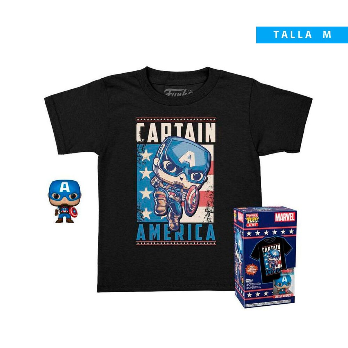 FUNKO - Funko Pop Pocket T Shirt Capitan America