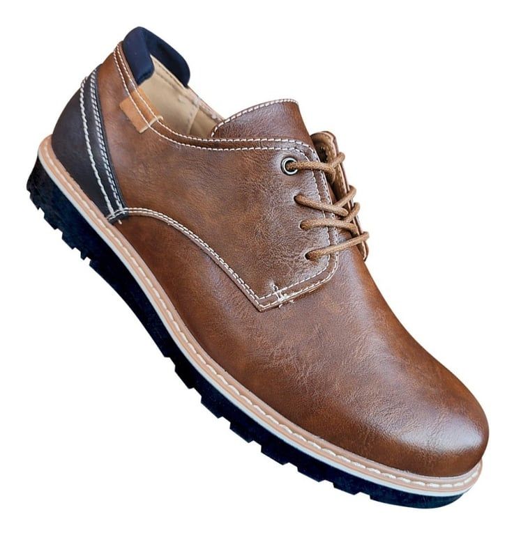 Zapato Oxford Ejecutivo De Hombre Casual Camel - 7116