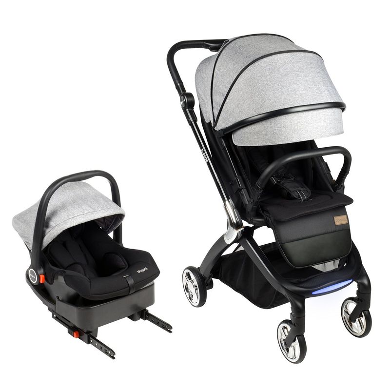 BBQOOL - Coche Travel System E-Ride 360° Isofix Grey