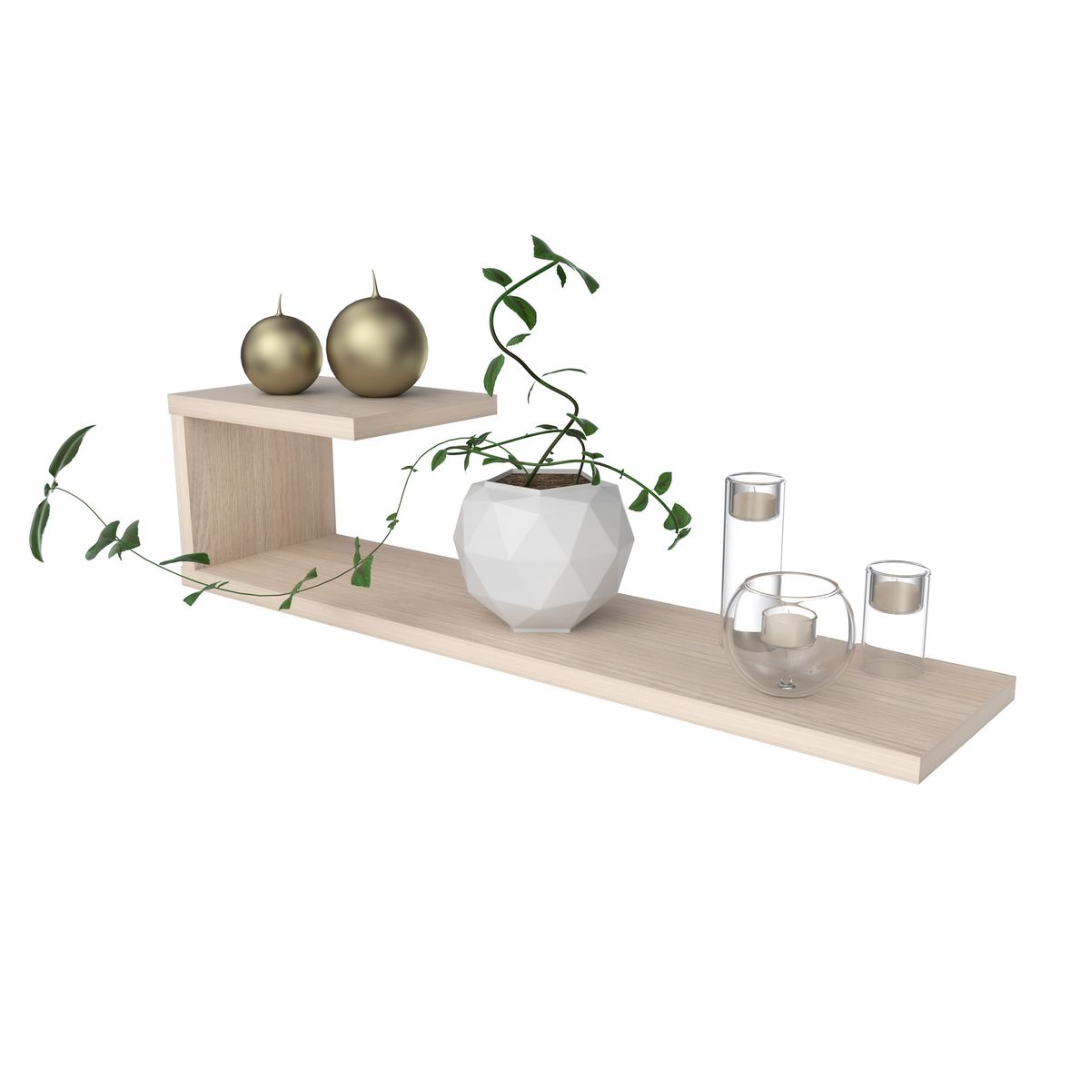 INVAL - Repisa Flotante Arena 15 x 60 x 17,5 cm