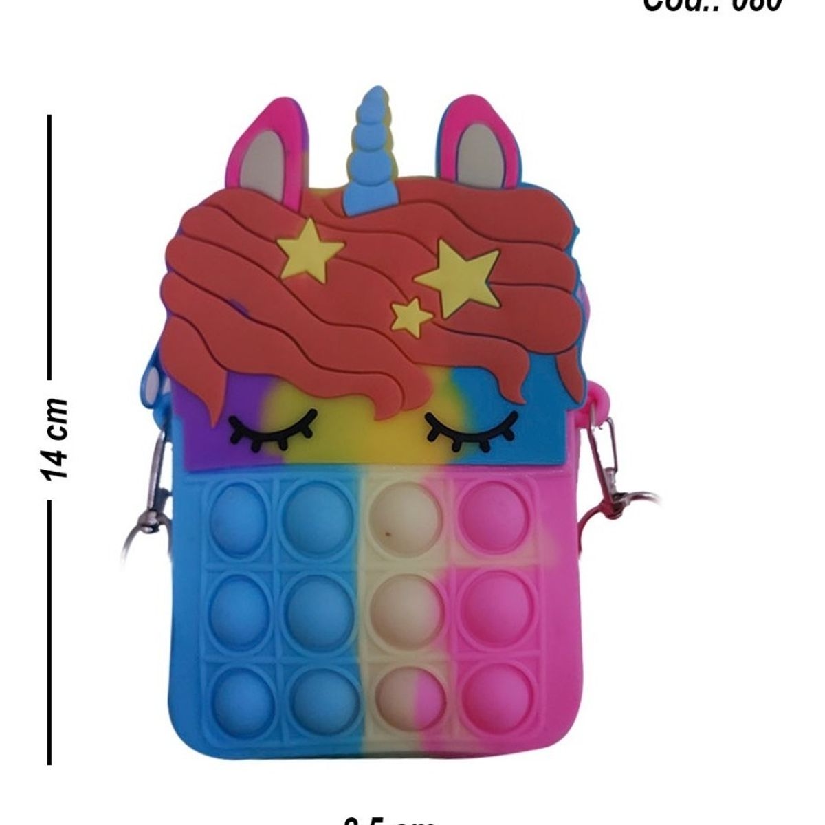 GENERICO - Cartera De Pop It Juguetes Antiestres Infantil 080 14x8.5cm