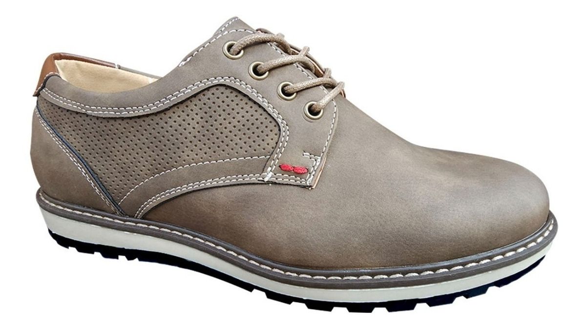 Zapato Oxford Ejecutivo De Hombre Casual Khaki - 7111