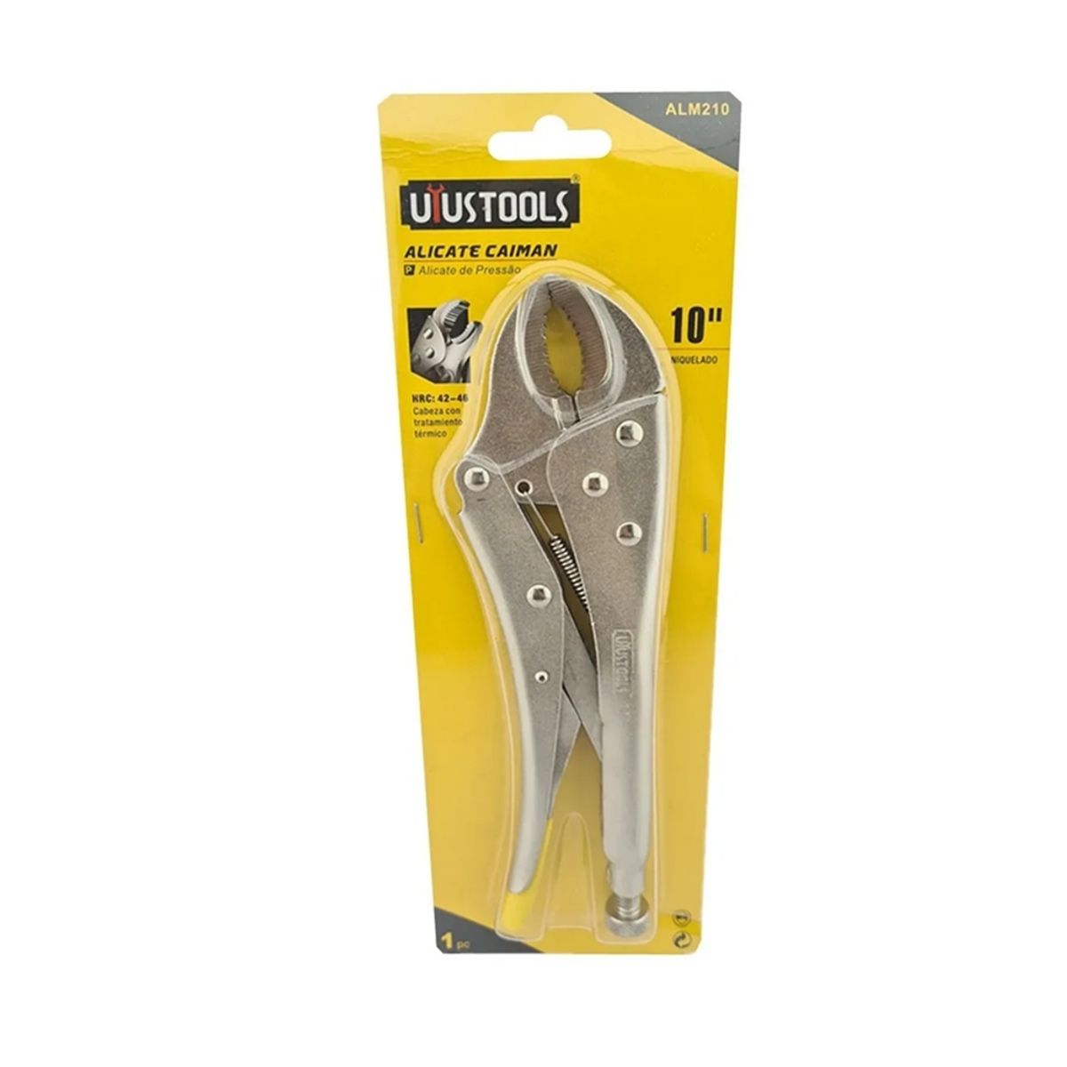 UYUSTOOL - Alicate Caiman De Presion Boca Curva 10 Pulgadas Uyustools