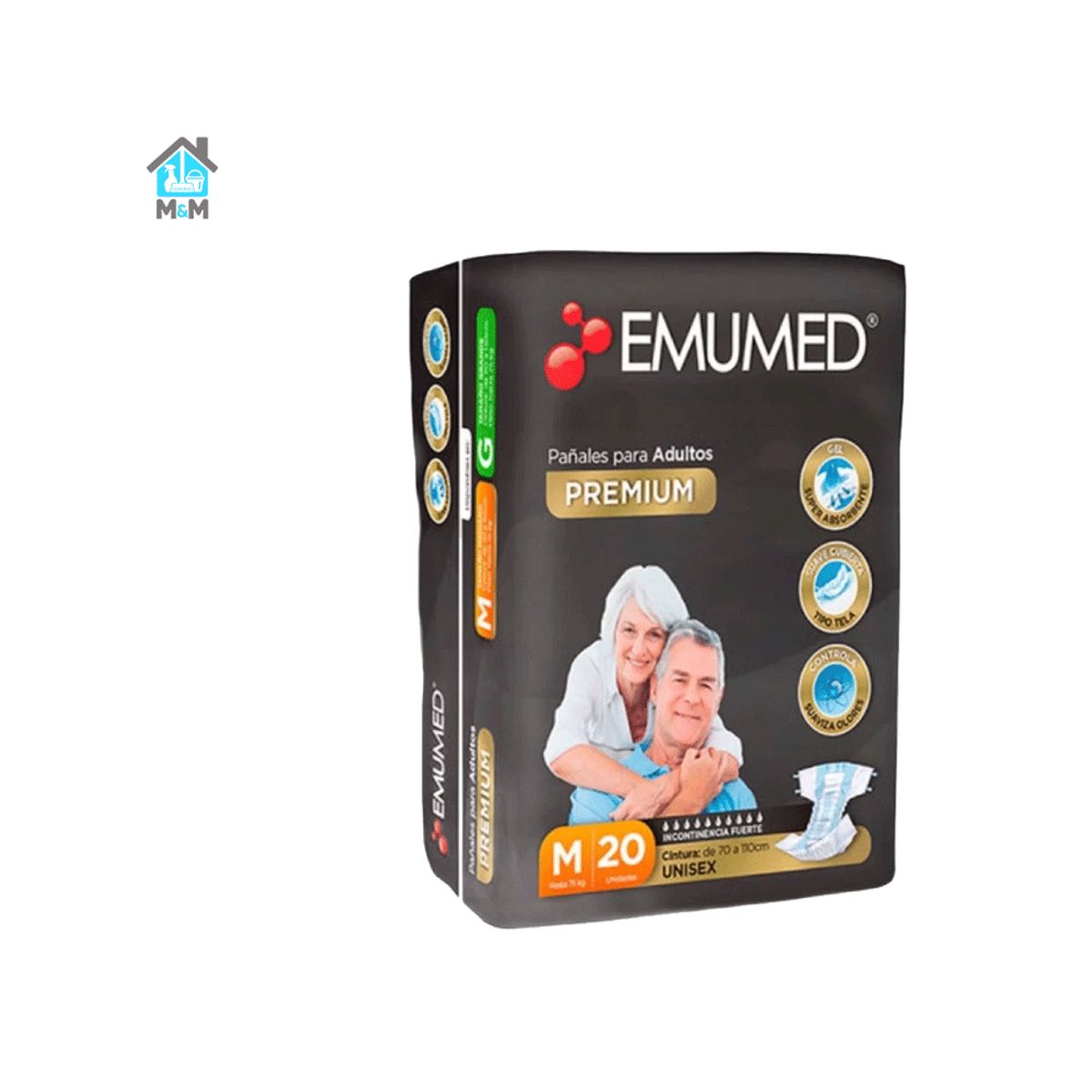 EMUMED - Pañales Adulto - Emumed - Talla M - 20 Uds.