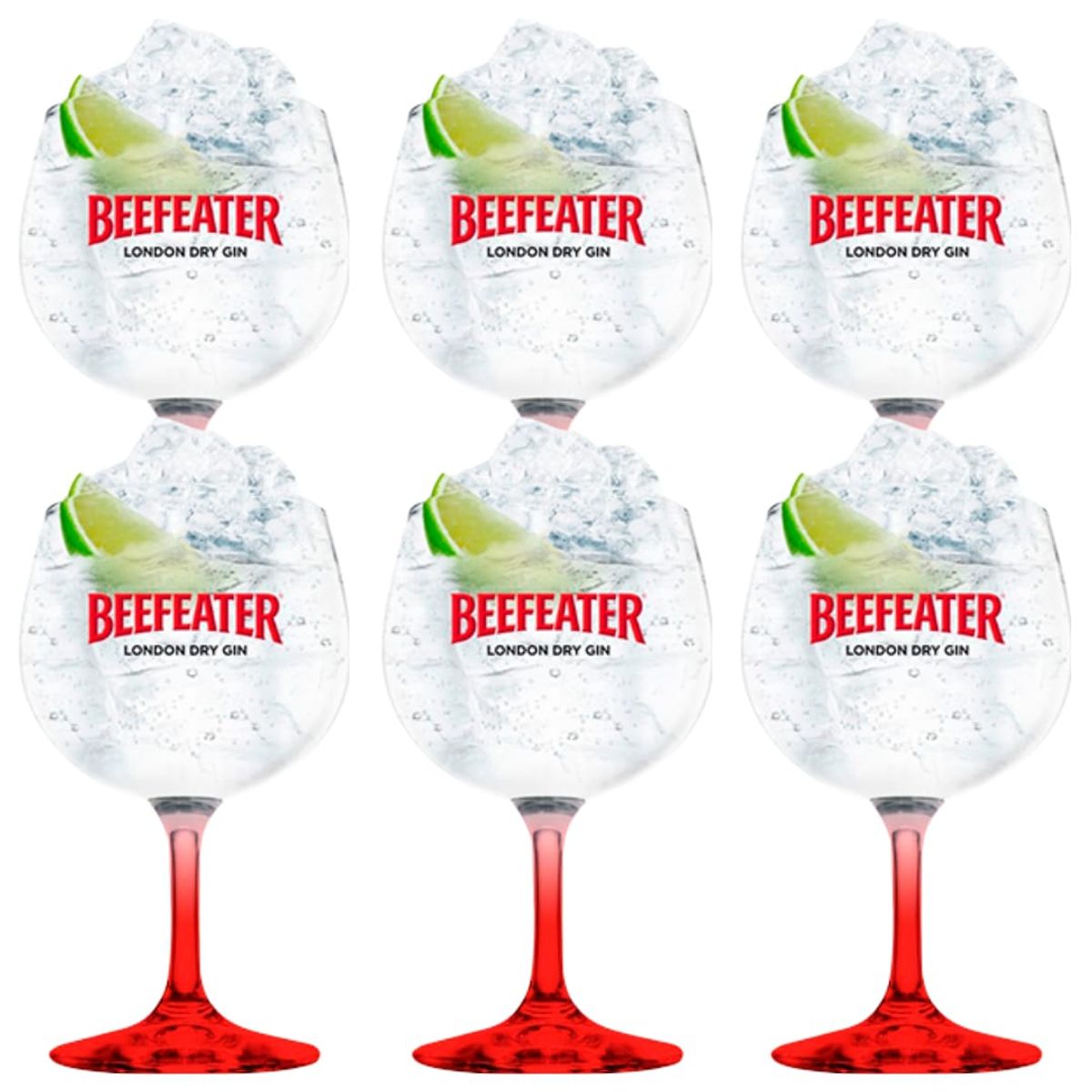 BEEFEATER - Pack 6 Copas Copon Beefeater 600ml London Gin