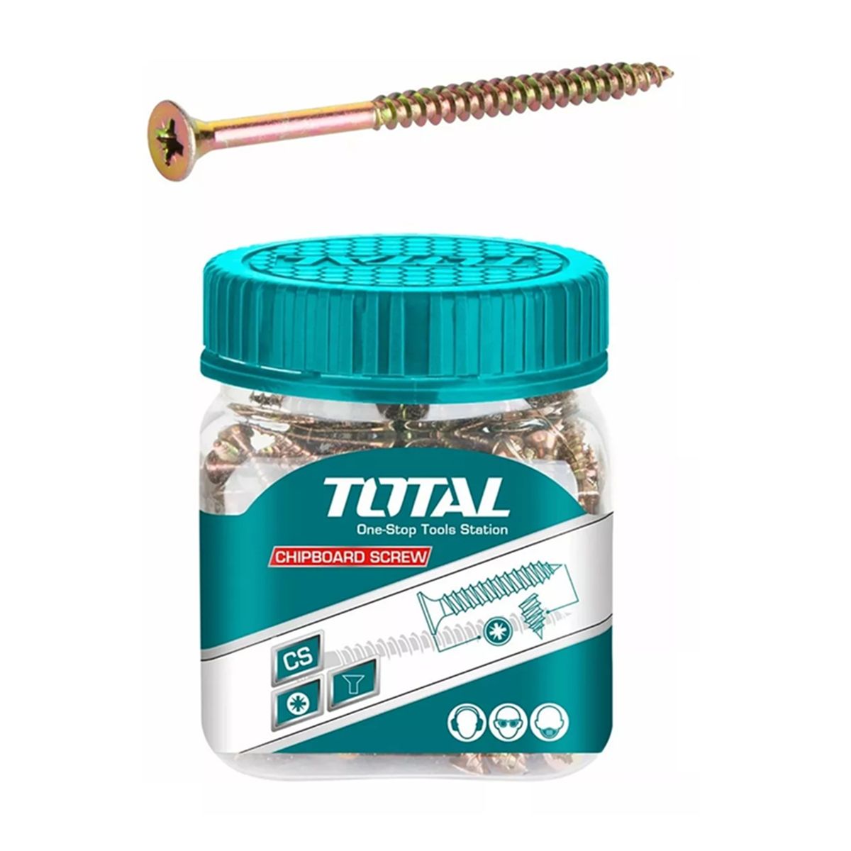 TOTAL TOOLS - Tornillo Para Madera Aglomerado 5.0 X 100mm 60 Unds Total