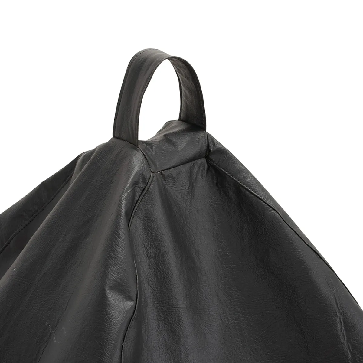 GENERICO - Pouf Pera Negro Eco Cuero 100x120x120 cm Máxima Design