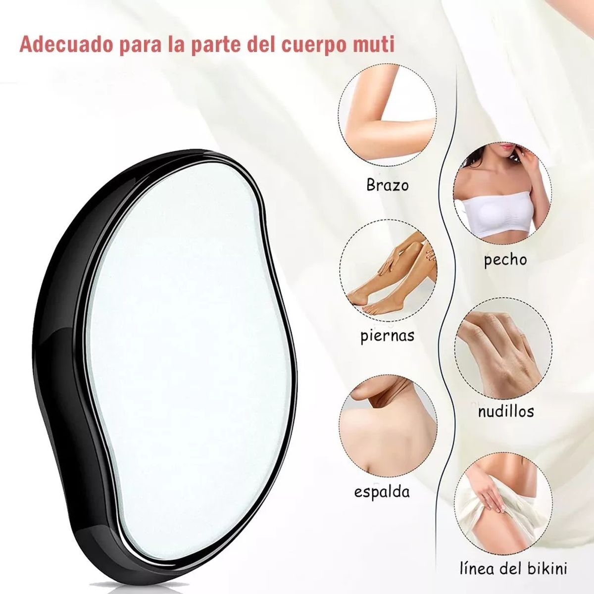 KUANGYE - Depiladora De Cristal Depilación Borrador Vello Sin Dolor