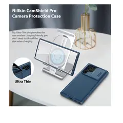 NILLKIN - Carcasa Camshield Pro Para Samsung Galaxy S22 Ultra 5G Azul