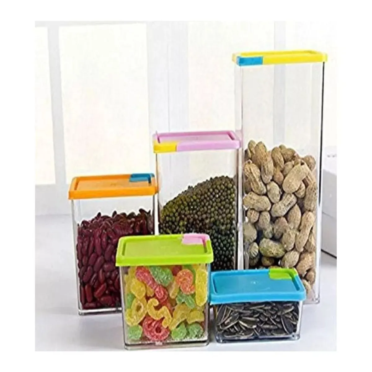 GENERICO - Set 6 Recipientes Envases Contenedores Organizador Cocina