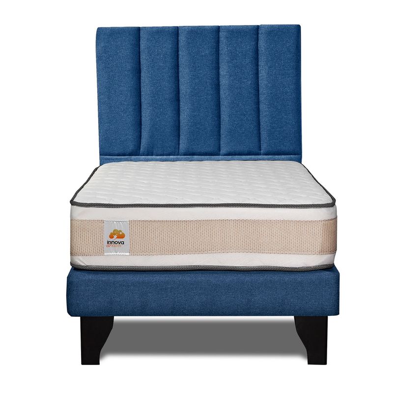 INNOVAMUEBLES - CAMA + RESPALDO DREAMS 1,5 PL AZUL INNOVAMUEBLES