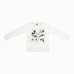 DISNEY - Polera Manga Larga Niña Pareja Gris Minnie