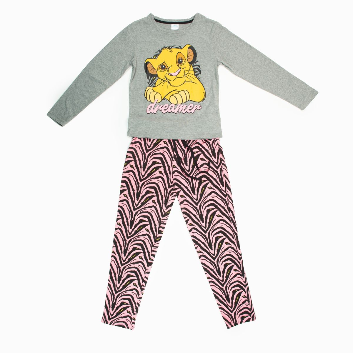 DISNEY - Pijama Niña Rey León Dreamer Gris Disney