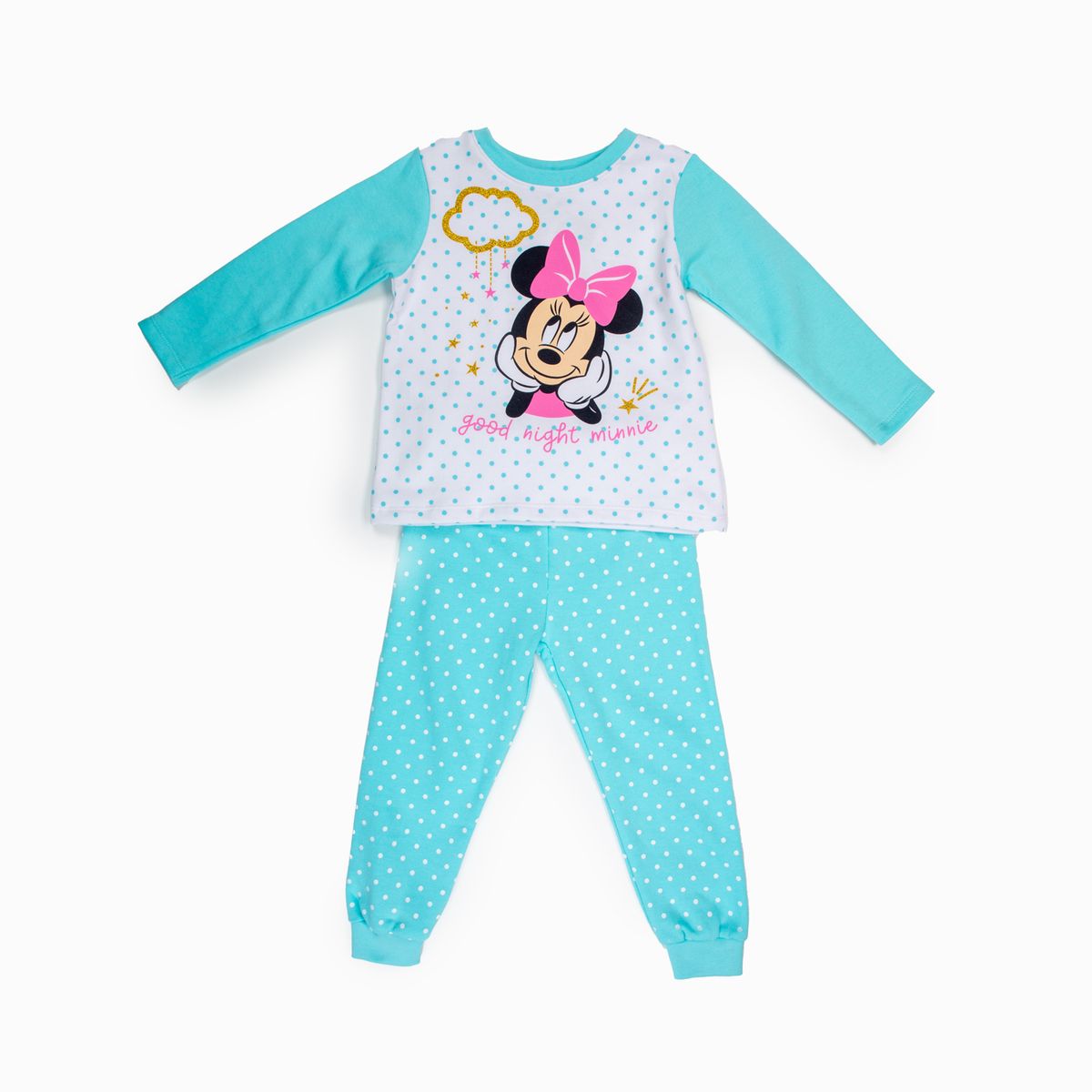 DISNEY - Pijama Niña Minnie Pensando Blanco Disney