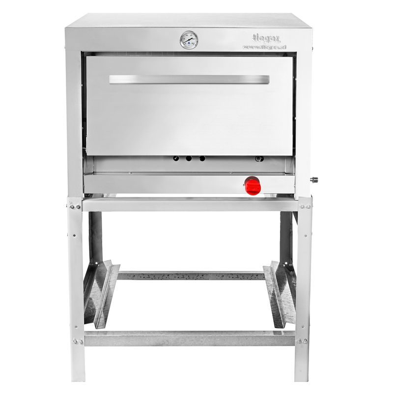 TICGAS - Horno Ticgas 1 Cámara Inox. Semi Industrial. 58x65, Gas licuado