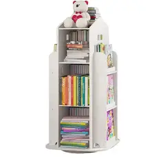 GENERICO - Estante librero para niños DIX giratorio color blanco