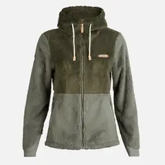 LIPPI - Chaqueta Mujer Bear Shaggy-Pro Hoody Jacket Verde Militar/Laurel