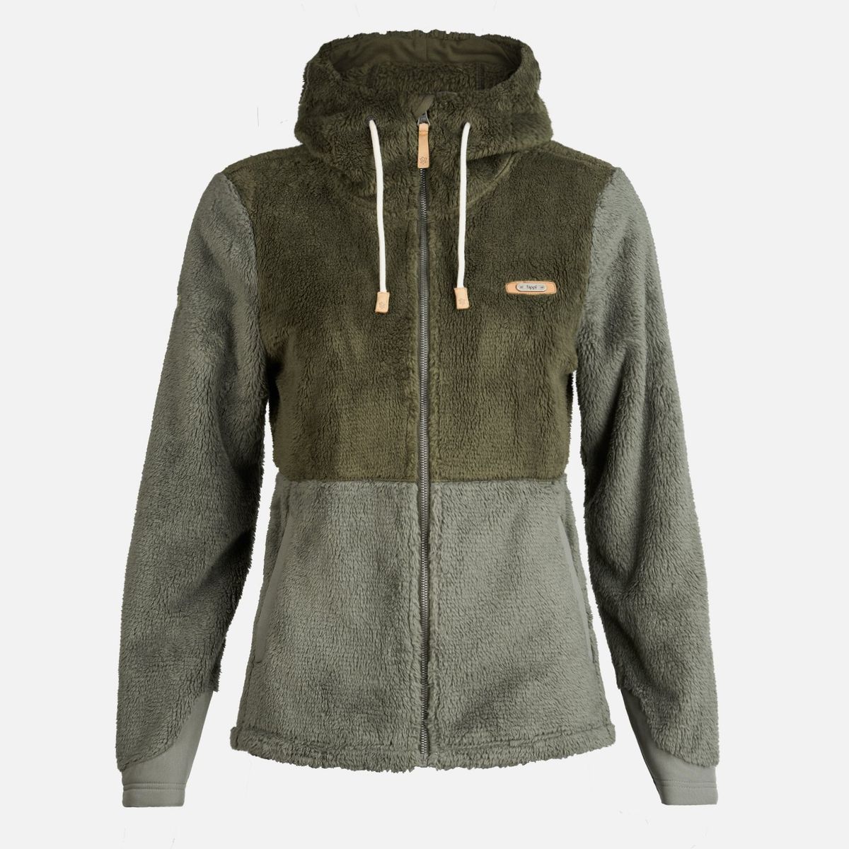 LIPPI - Chaqueta Mujer Bear Shaggy-Pro Hoody Jacket Verde Militar/Laurel Lippi