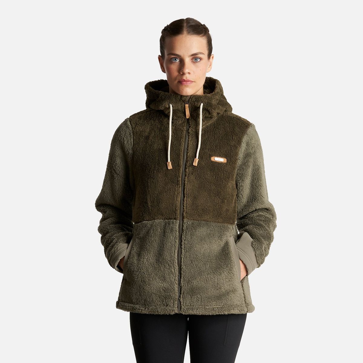 LIPPI - Chaqueta Mujer Bear Shaggy-Pro Hoody Jacket Verde Militar/Laurel Lippi