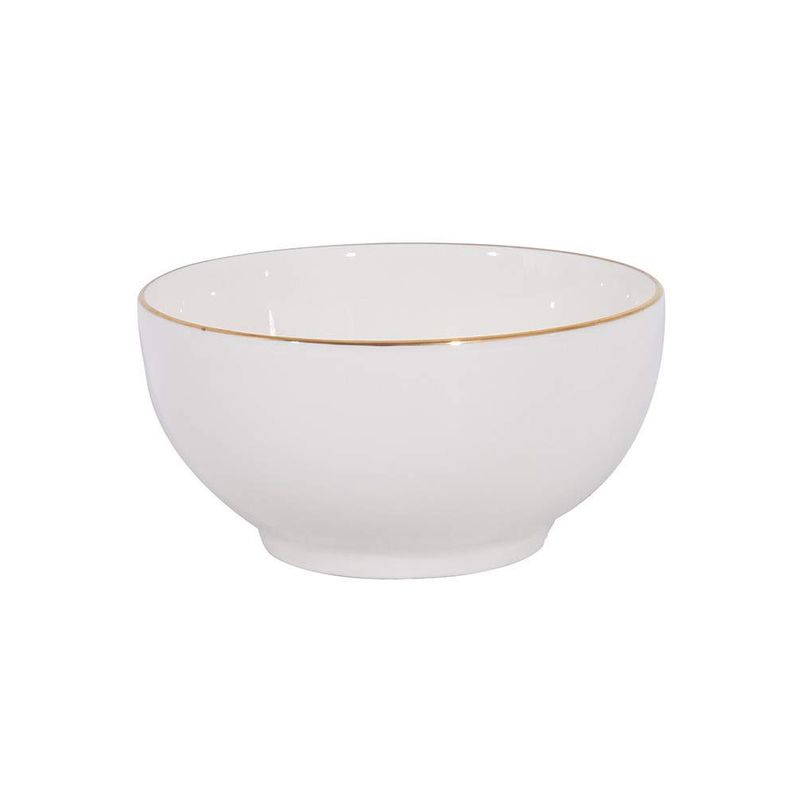 GENERICO - Bowl Royal de 11 cm con borde dorado para frutas y cereales