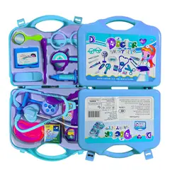 GENERICO - Kit Maleta Doctor Plana Médico Juguete Niños 14 Pcs Celeste