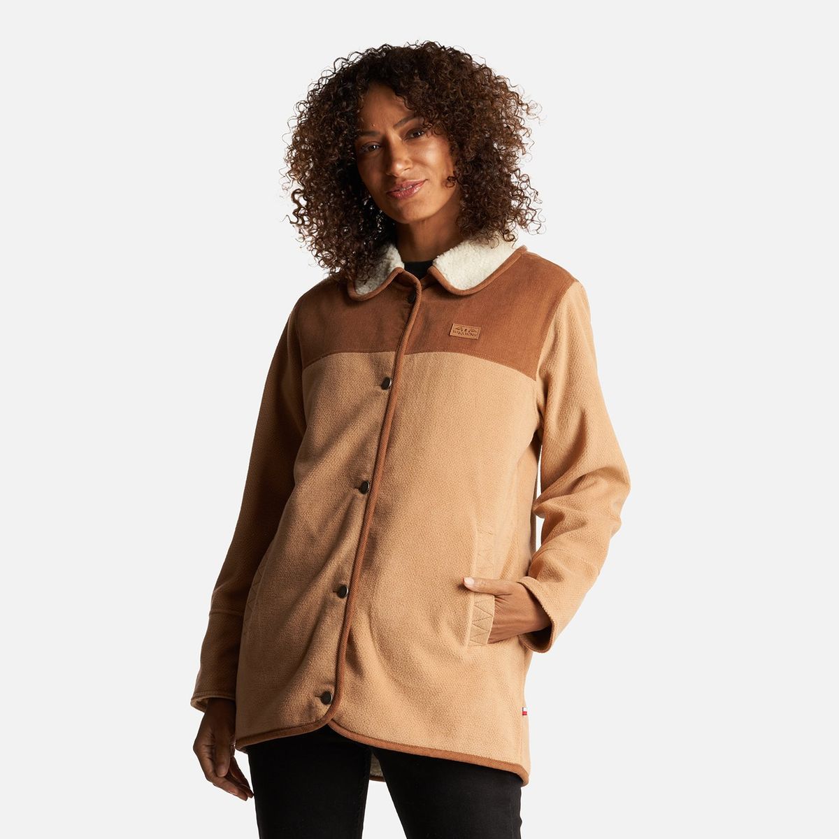 HAKA HONU - Chaqueta Mujer Calentito Camel Haka Honu