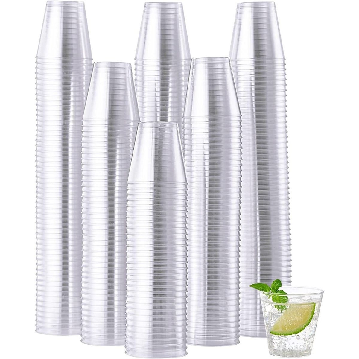 PASTELERIUSCL - 25 Set Vasos Desechables Vasos Reutilizables Vasos Cerveceros Vasos Acrilicos Vaso De Postres 102ml