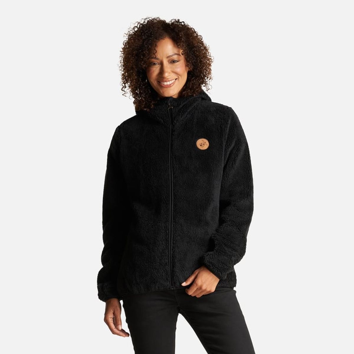 HAKA HONU - Poleron Mujer Calur-oso Negro Haka Honu