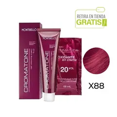 MONTIBELLO - Tintura Permanente Cromatone x88 XTREAM Púrpura Intenso+ Oxidante