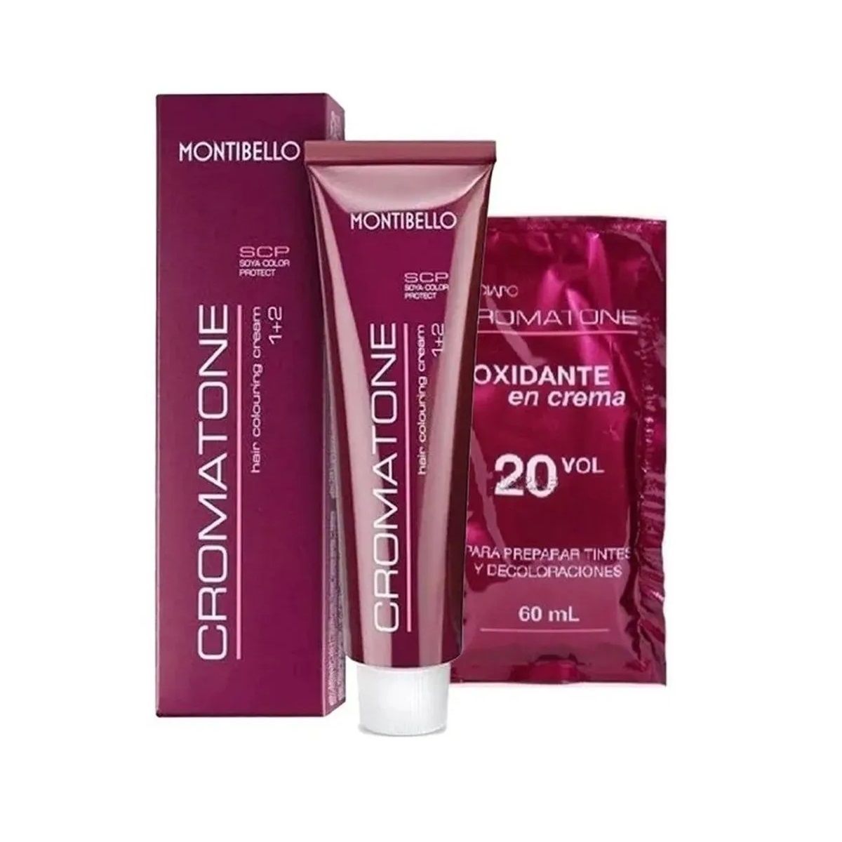 MONTIBELLO - Tintura Permanente Cromatone x88 XTREAM Púrpura Intenso+  Oxidante