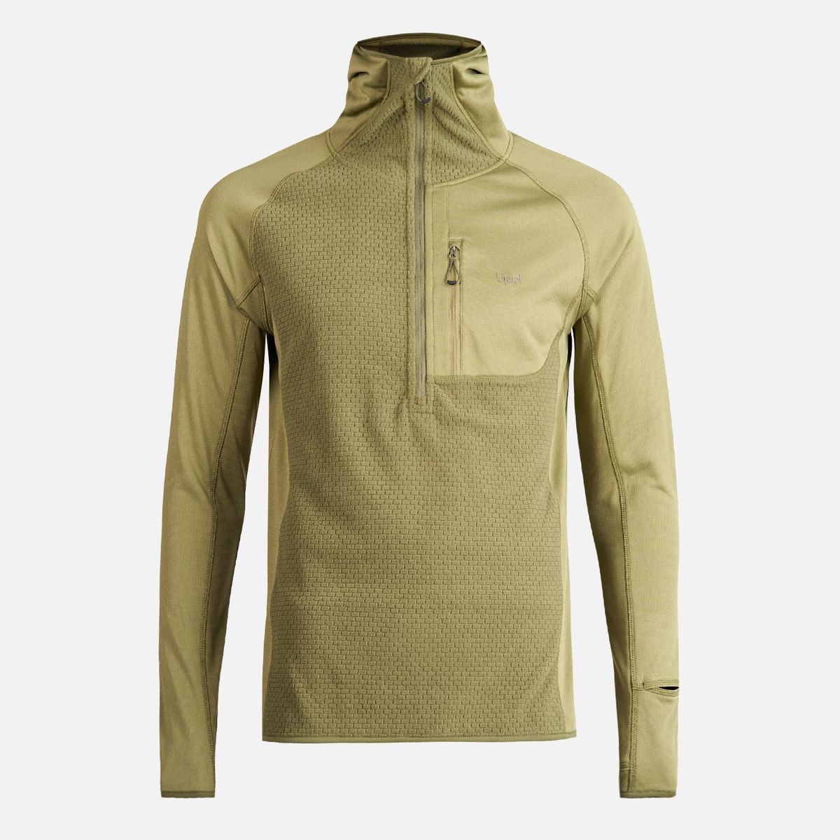 LIPPI - Poleron Hombre Jacaranda Mountain Nano-F 1/4 Zip Hoody Verde Lippi.-