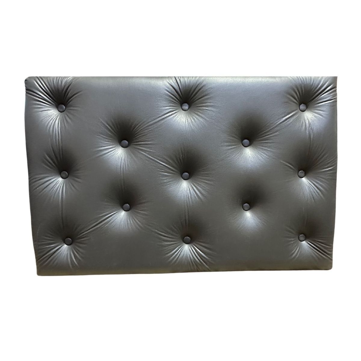 GENERICO - Respaldo 1 Plaza Gris Eco Cuero Muebles Rimar