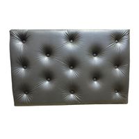 Respaldo 1 Plaza Gris Eco Cuero Muebles Rimar